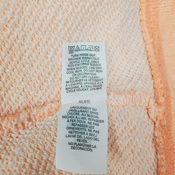 Victoria's Secret Peach Women's "Love Rules" Sweatshirt Size M - Picture 9 of 11